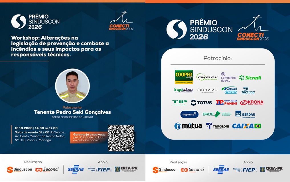 WORKSHOP: Alterações na Legislação de Prevenção e Combate a Incêndios e seus impactos para os Responsáveis Técnicos