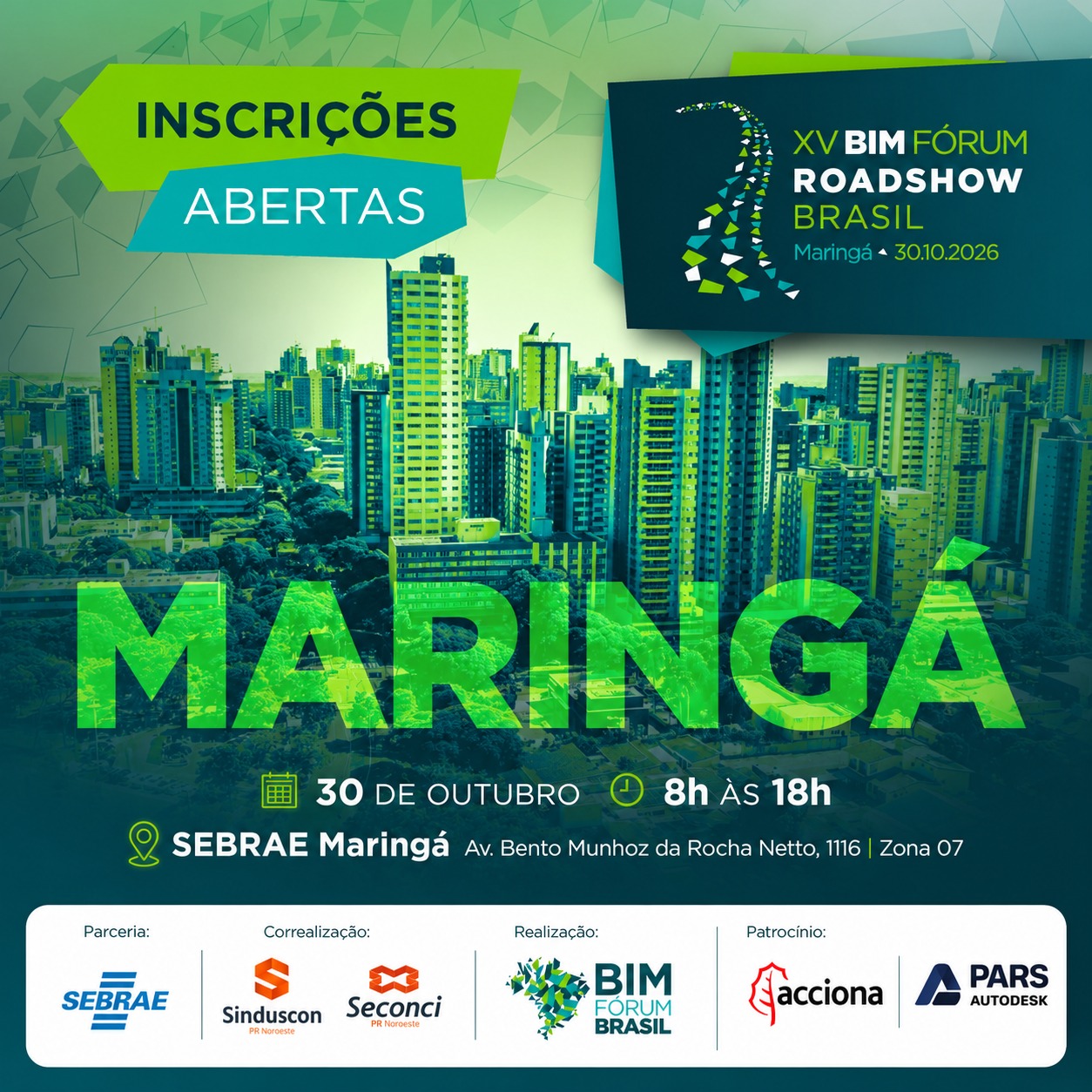 Fórum BIM Maringá, Road Show BIM Fórum Brasil e Conecti 2026
