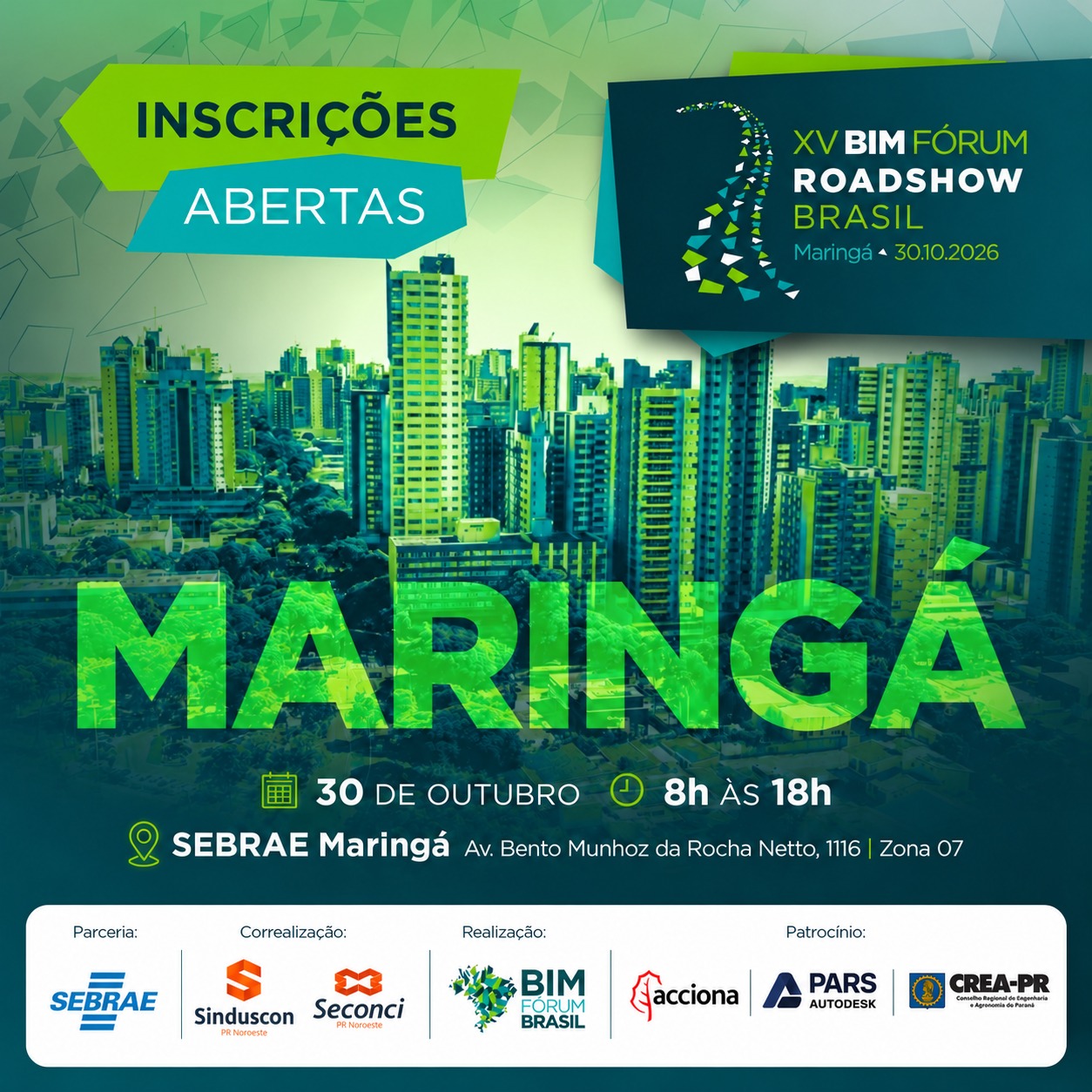 Fórum BIM Maringá, Road Show BIM Fórum Brasil e Conecti 2026
