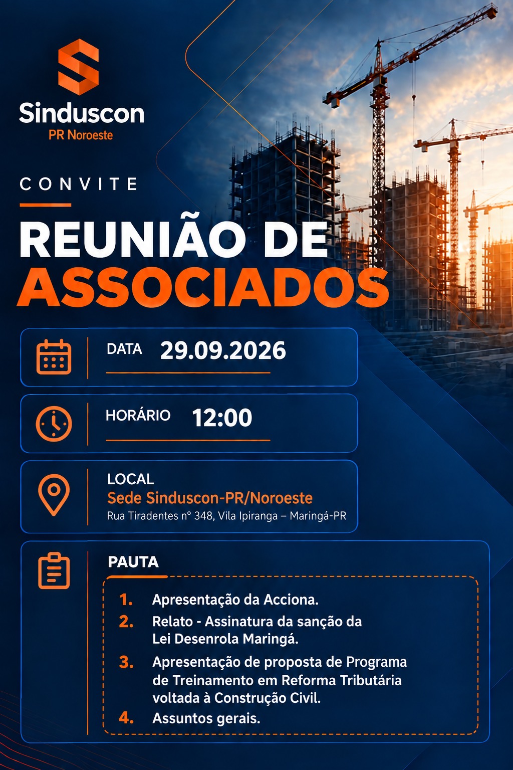 09ª Reunião Associados Sinduscon